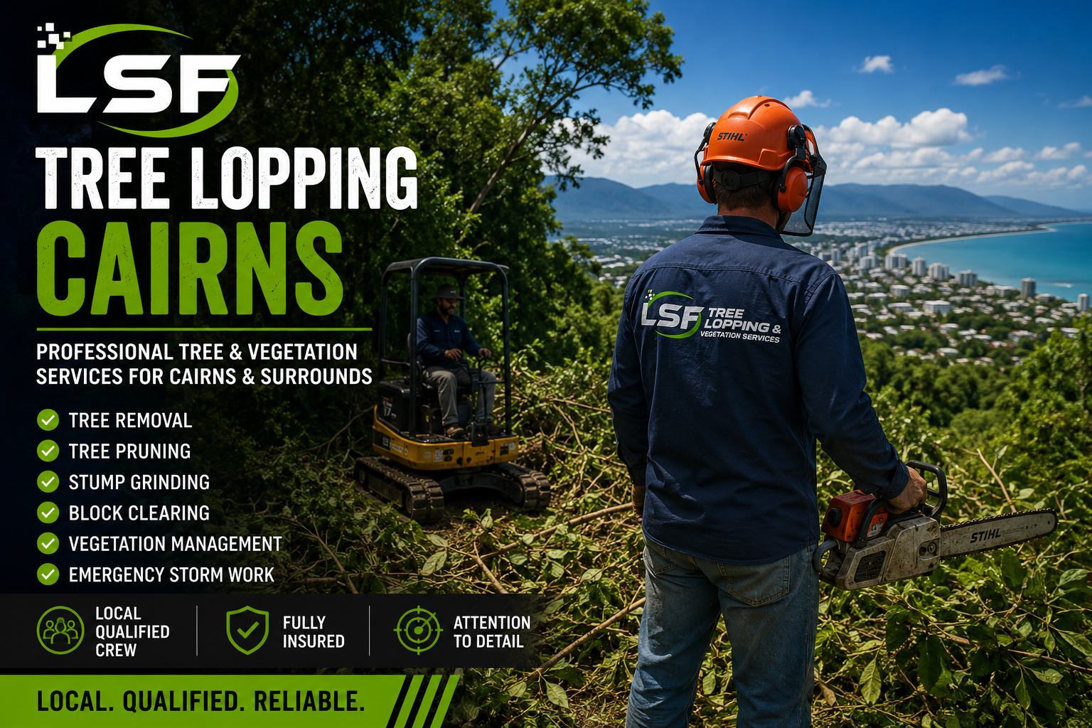 LSF tree lopping services in Cairns
