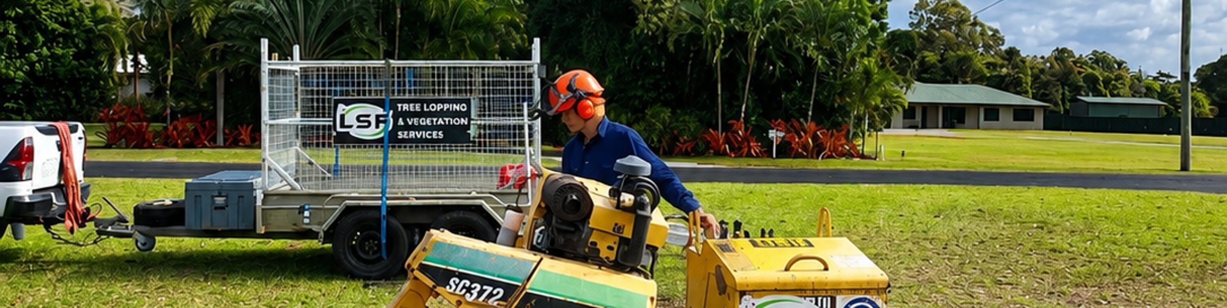 Stump grinding service